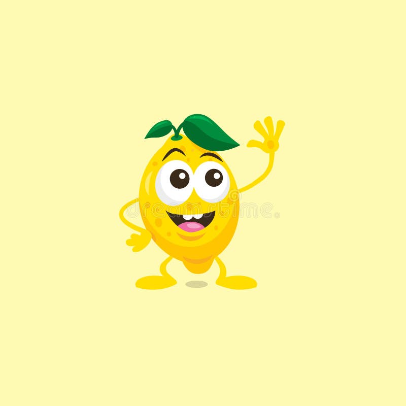 Happy lemon cartoon image stock vector. Illustration of human - 25340949