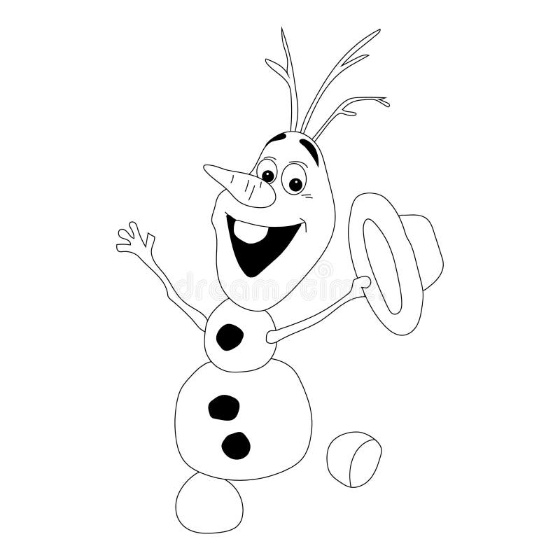 olaf frozen outline