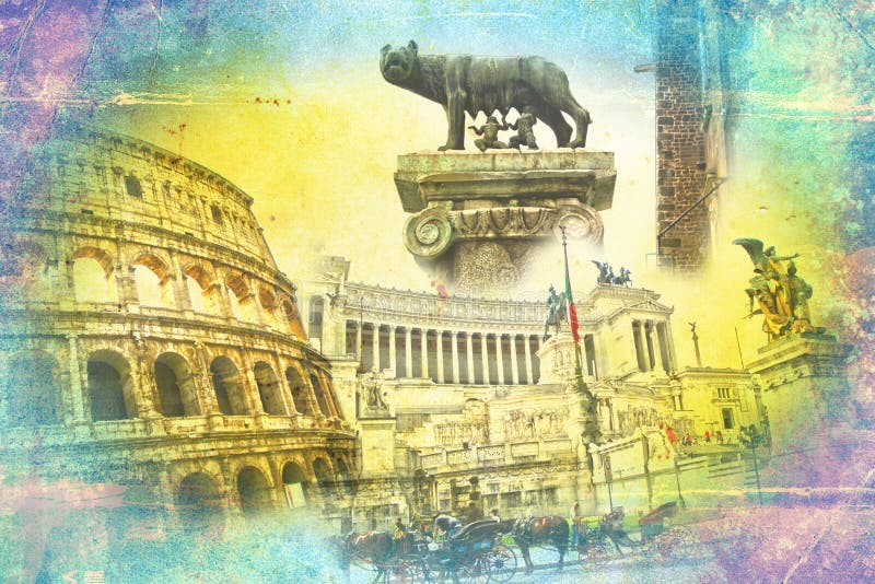 Illustration d'art de Rome Italie illustration stock Illustration d'art de Rome Italie illustration stock