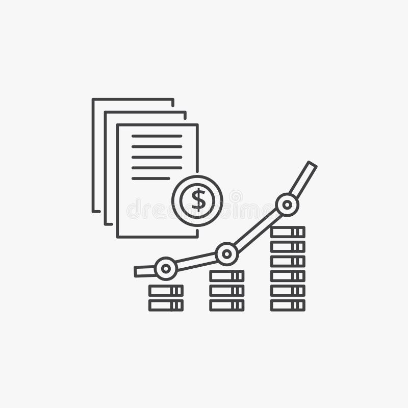 Illustration 3d auf weißem Hintergrund Anwendungs- und Umstatzsteigerungslinie Ikone stock abbildung