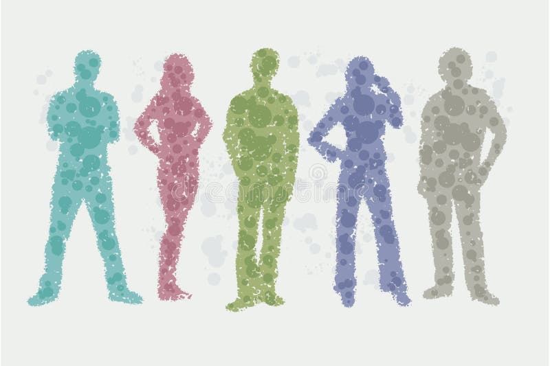 Illustration d'avatar - silhouettes de personnes