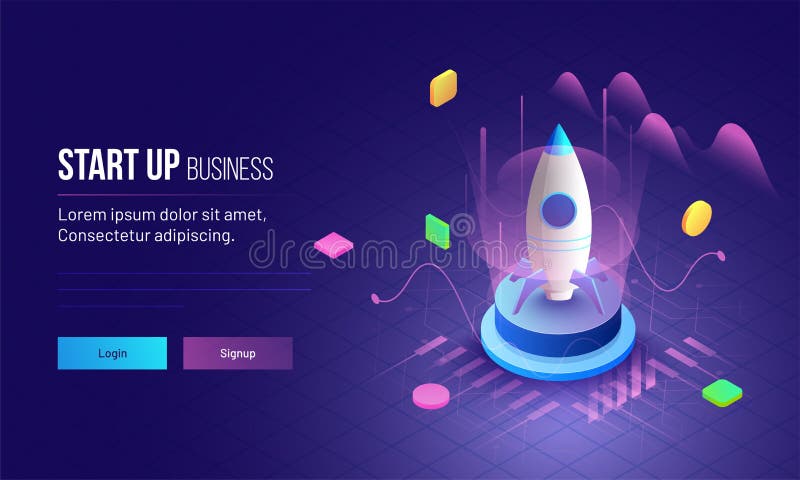 illustration 3D de fusée avec les éléments et l'ultravio infographic illustration stock illustration 3D de fusée avec les éléments et l'ultravio infographic illustration stock