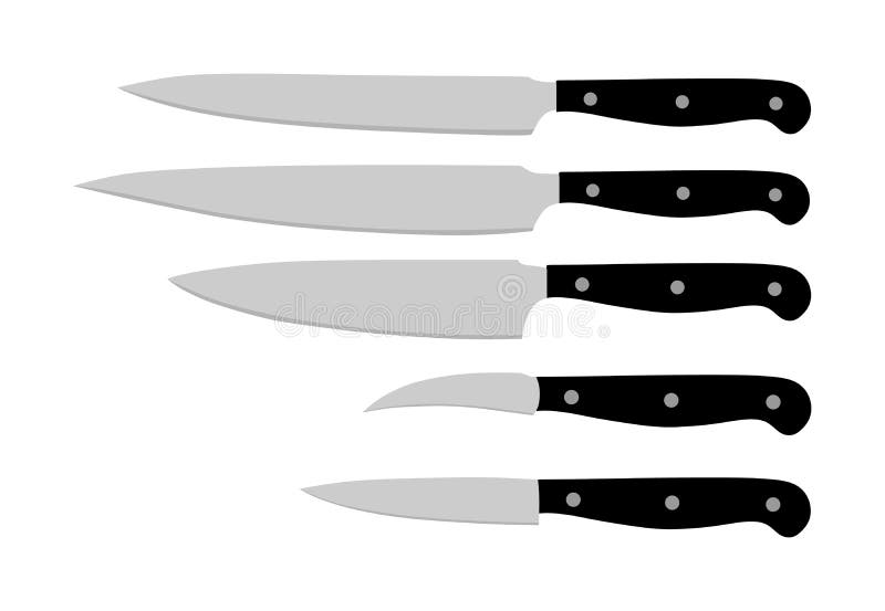 Illustration d'ensemble de couteaux de cuisine le fond a isol? le blanc de couteau de cuisine Outil pour faire cuire dans la mais illustration stock Illustration d'ensemble de couteaux de cuisine le fond a isol? le blanc de couteau de cuisine Outil pour faire cuire dans la mais illustration stock