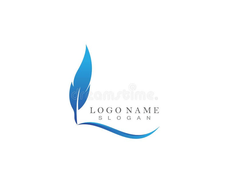 Illustration d'icône de vecteur de calibre de logo de stylo de plume illustration libre de droits Illustration d'icône de vecteur de calibre de logo de stylo de plume illustration libre de droits