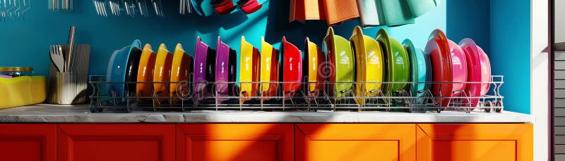 209 Illustration of a 3D model of a dishwasher icon in vibrant colors stock illustration