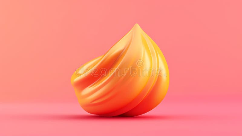 236 Illustration of a 3D model of a nut icon in bright colors stock illustration