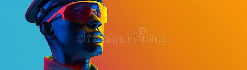 299 Illustration of a 3D model of a security gate icon in vibrant colors royalty free illustration