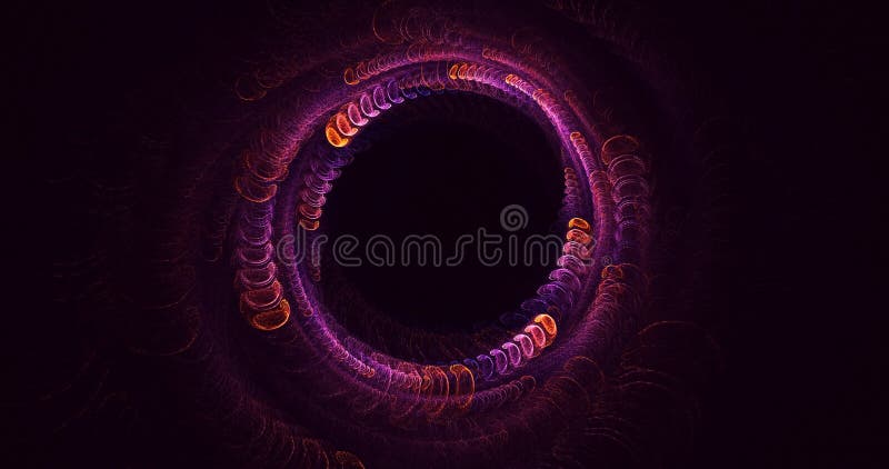 Illustration of 3D rendering abstract colorful fractal light background