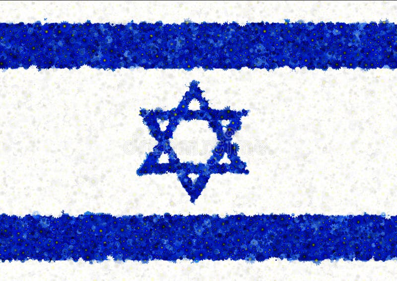 Illustration d'un drapeau israélien illustration stock Illustration d'un drapeau israélien illustration stock