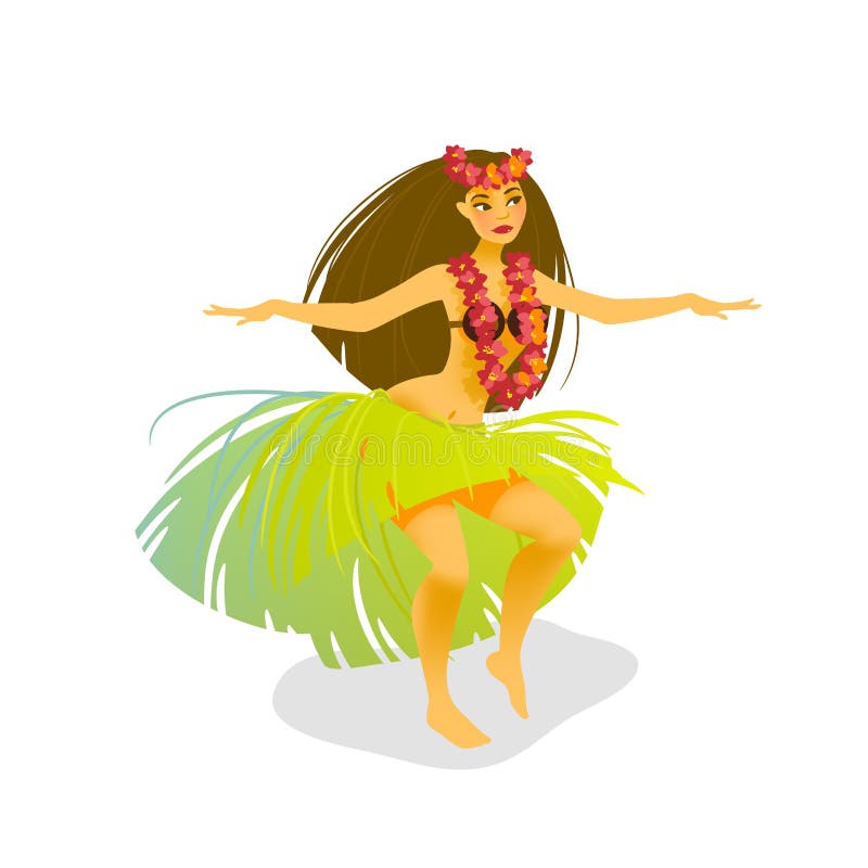 illustration stock illustration d une femme hawaïenne de danseur de danse polynésienne image