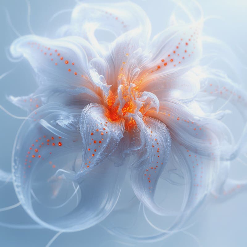 Illustration d'une fleur abstraite délicate ressemblant à une étoile de mer illustration libre de droits