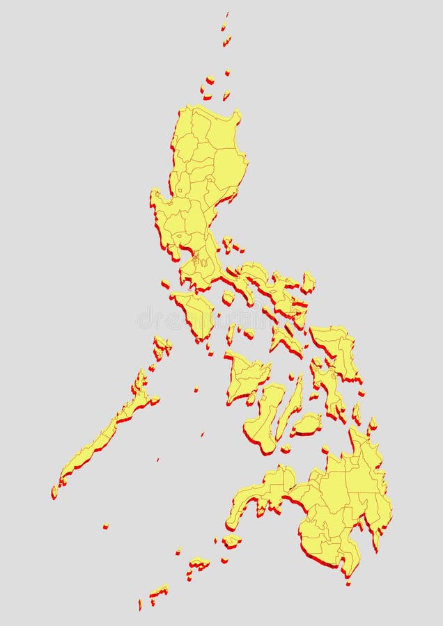 Illustration and 3D Vector of the Map of Philippines Stock Vector ...