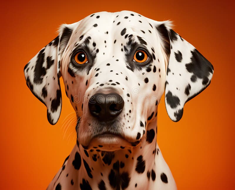 Dalmatian Dog, Digital Art Illustration Isolated on White. Generative