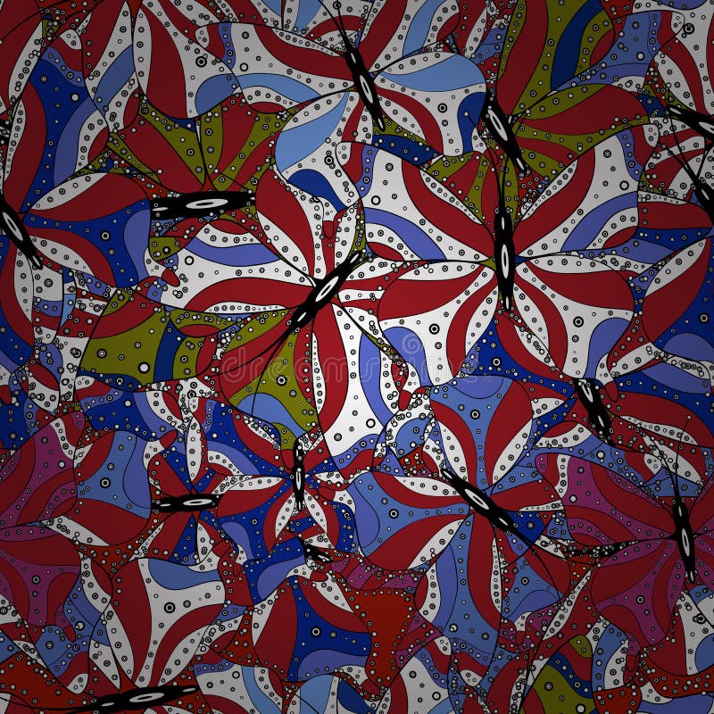 Illustration dans les couleurs blanches, rouges et bleues illustration stock Illustration dans les couleurs blanches, rouges et bleues illustration stock