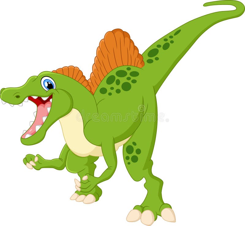 Illustration de bande dessinée de spinosaurus de dinosaure illustration libre de droits Illustration de bande dessinée de spinosaurus de dinosaure illustration libre de droits