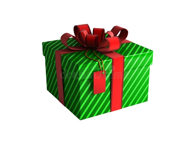 Illustration de boîte à cadeaux isolée sur blanc illustration libre de droits Illustration de boîte à cadeaux isolée sur blanc illustration libre de droits