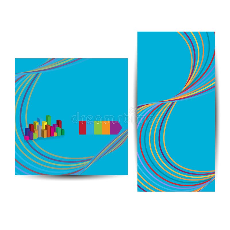 Illustration de brochure double d'affaires Vecteur illustration stock