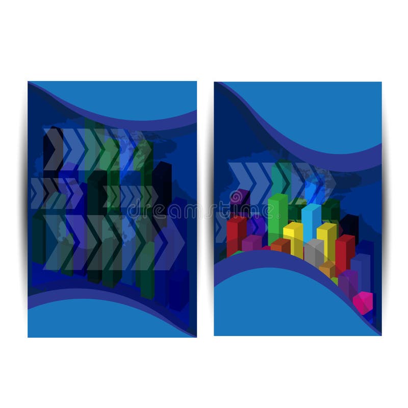 Illustration de brochure double d'affaires Vecteur illustration libre de droits