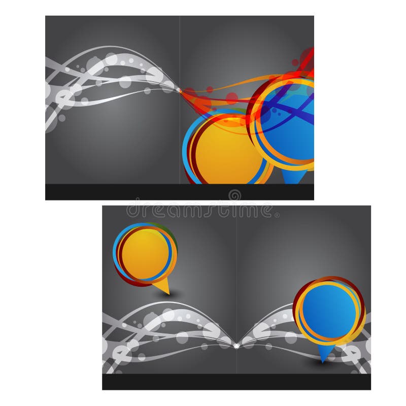 Illustration de brochure double d'affaires Vecteur illustration libre de droits