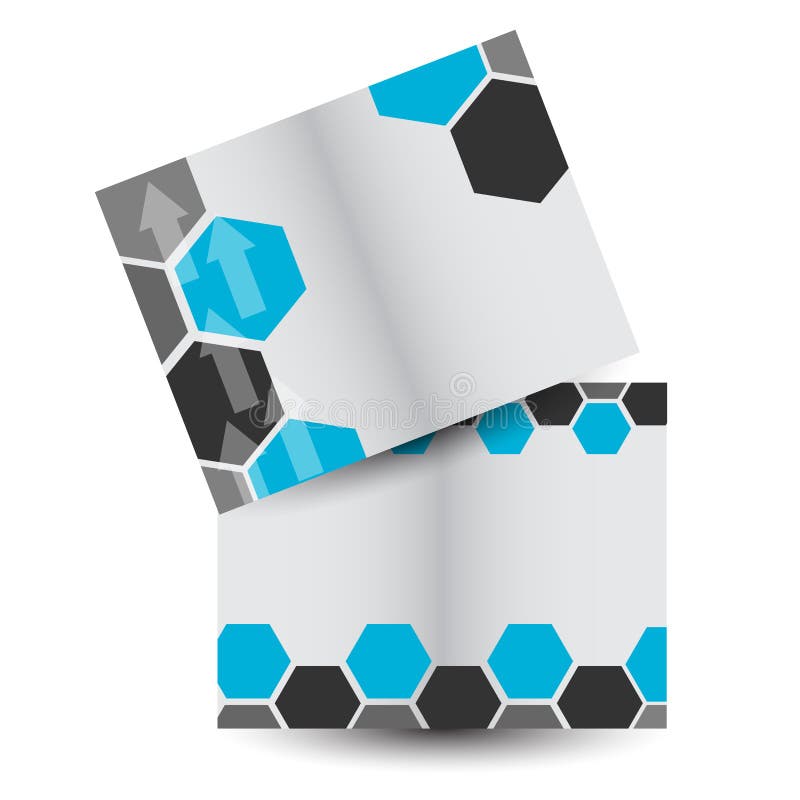 Illustration de brochure double d'affaires Vecteur illustration libre de droits