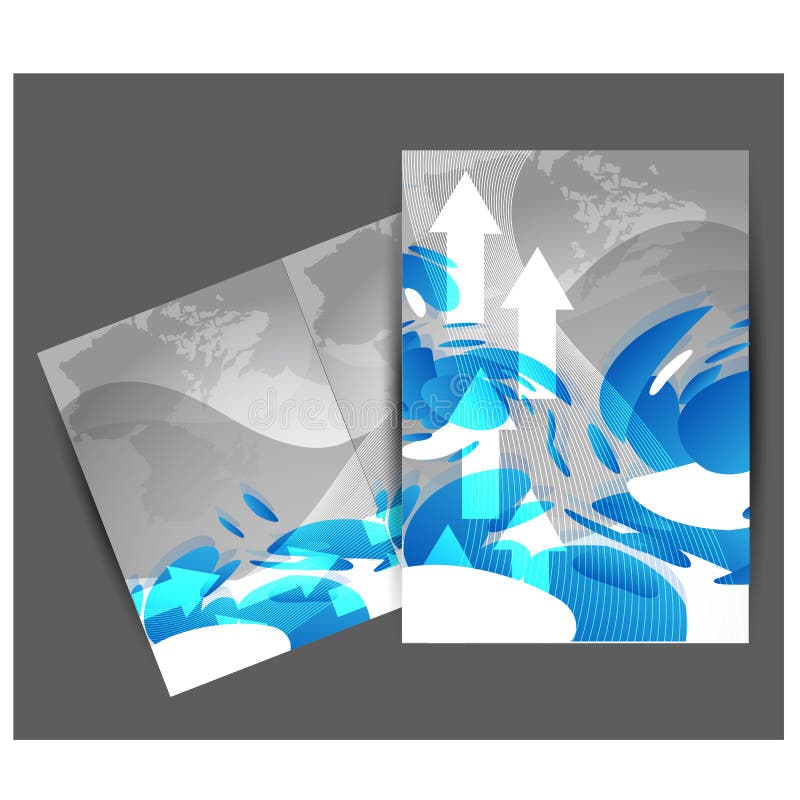 Illustration de brochure double d'affaires Vecteur illustration libre de droits