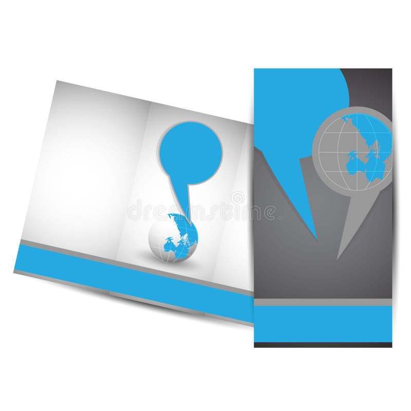 Illustration de brochure triple d'affaires Vecteur illustration libre de droits