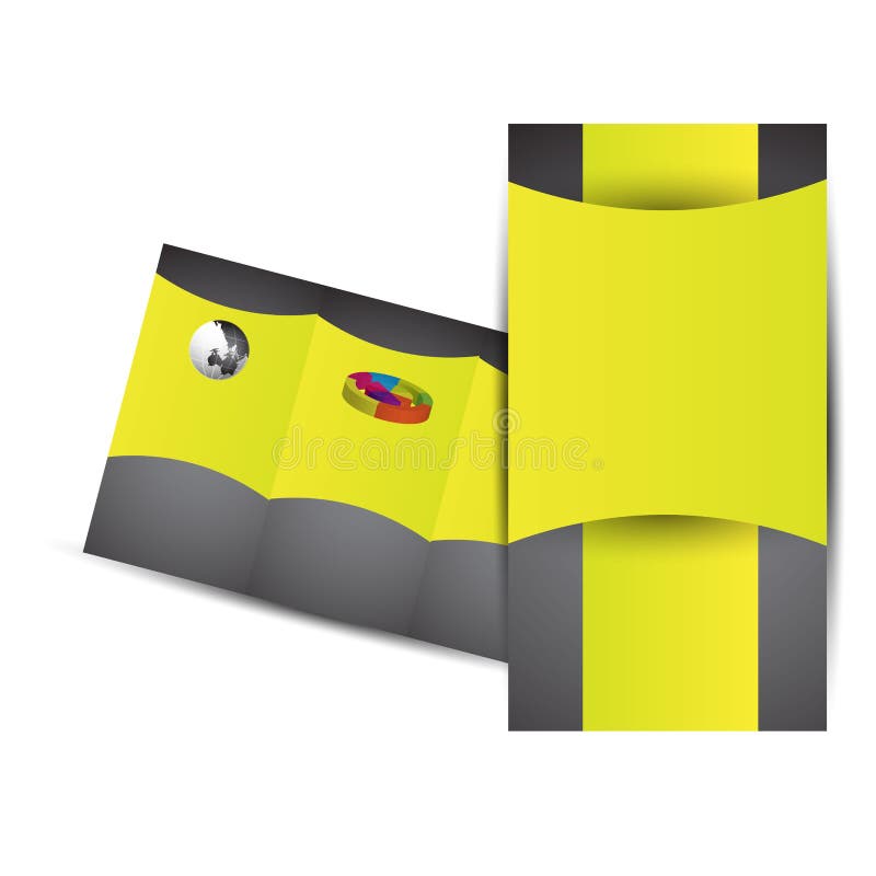 Illustration de brochure triple d'affaires Vecteur illustration libre de droits