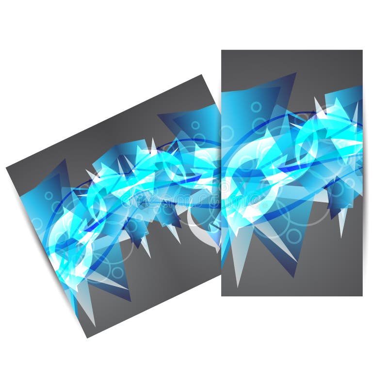 Illustration de brochure triple d'affaires Vecteur illustration stock