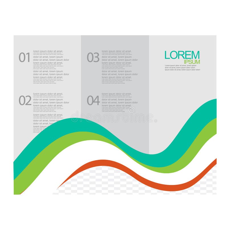 Illustration de brochure triple d'affaires Vecteur illustration stock