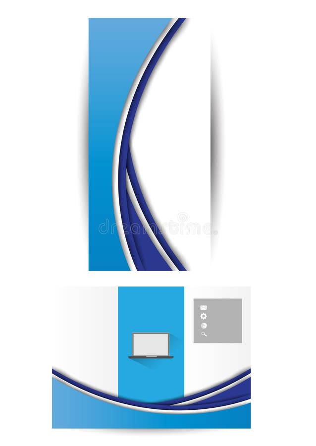 Illustration de brochure triple d'affaires Vecteur illustration libre de droits