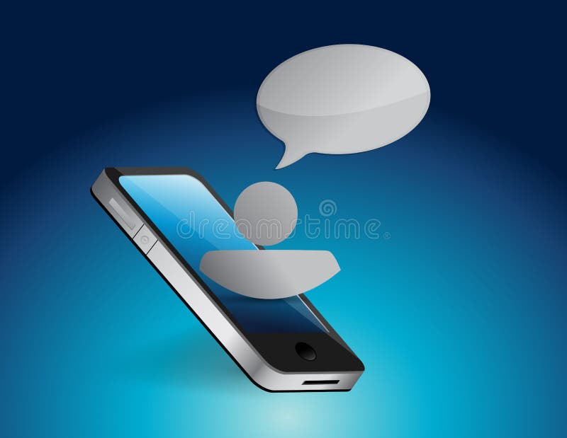Illustration de concept de communication de téléphone illustration de vecteur Illustration de concept de communication de téléphone illustration de vecteur