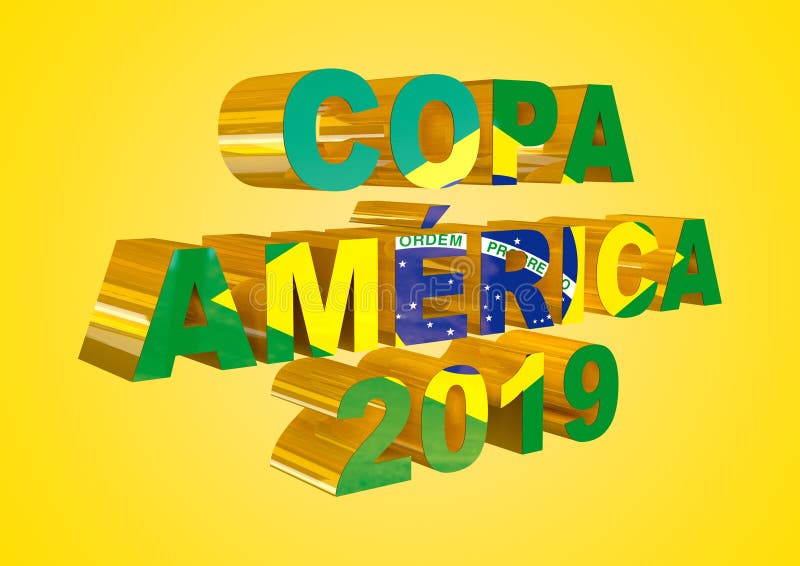 Illustration de coup de l'Amérique du Brésil avec le texte pour des campagnes dans le Portugais, d'isolement sur le fond jaune il illustration stock Illustration de coup de l'Amérique du Brésil avec le texte pour des campagnes dans le Portugais, d'isolement sur le fond jaune il illustration stock