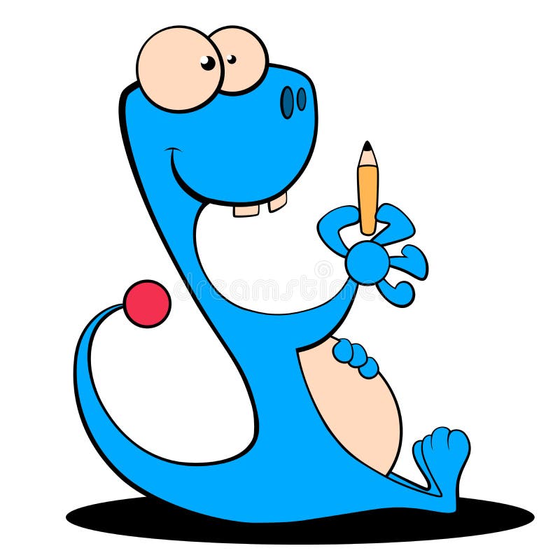 Illustration de crayon de Dino Caractères mignons et drôles illustration libre de droits Illustration de crayon de Dino Caractères mignons et drôles illustration libre de droits
