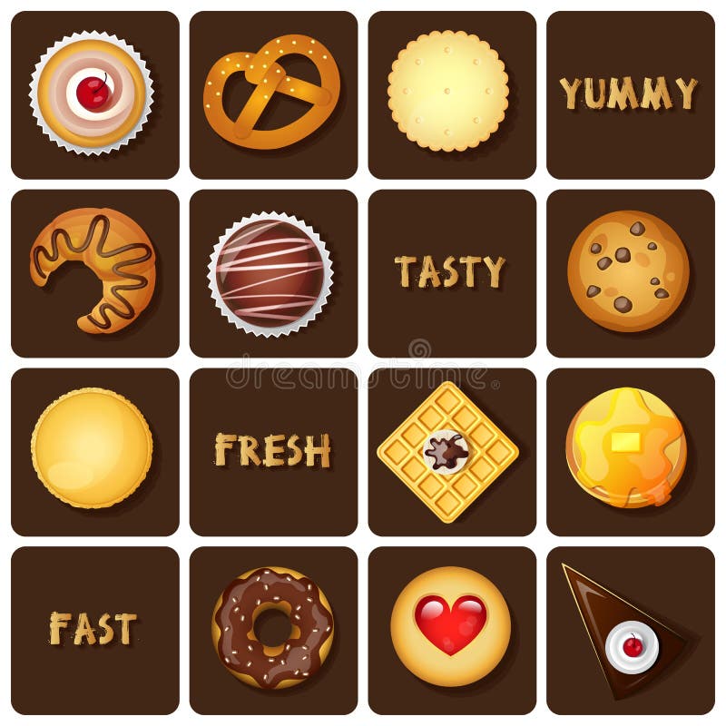 Illustration de dessert et de pâtisseries illustration libre de droits Illustration de dessert et de pâtisseries illustration libre de droits