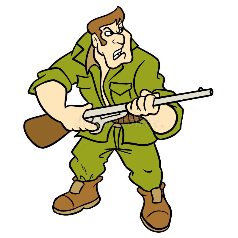 Illustration de dessin animé de chasseur