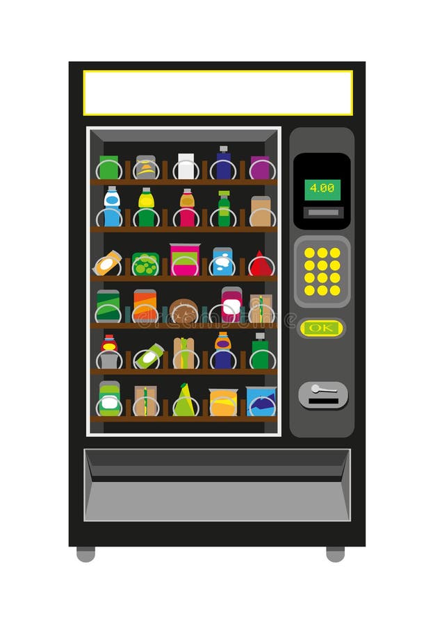 illustration de distributeur automatique dans la couleur noire 49233288