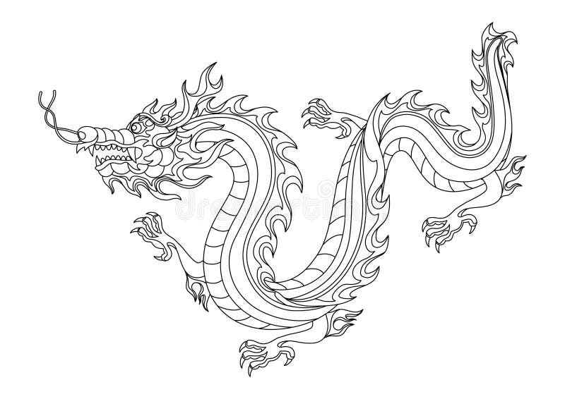 Illustration De Dragon Chinois Illustration De Vecteur Illustration Du Conception Isolement