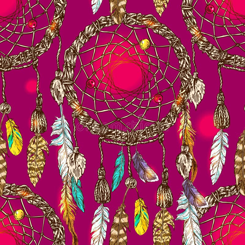 Illustration de dreamcatcher illustration libre de droits Illustration de dreamcatcher illustration libre de droits