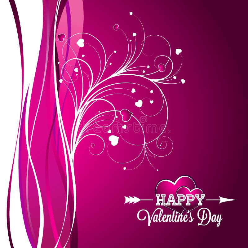 Illustration de jour de valentines de vecteur avec la conception de typographie sur le fond violet illustration de vecteur Illustration de jour de valentines de vecteur avec la conception de typographie sur le fond violet illustration de vecteur
