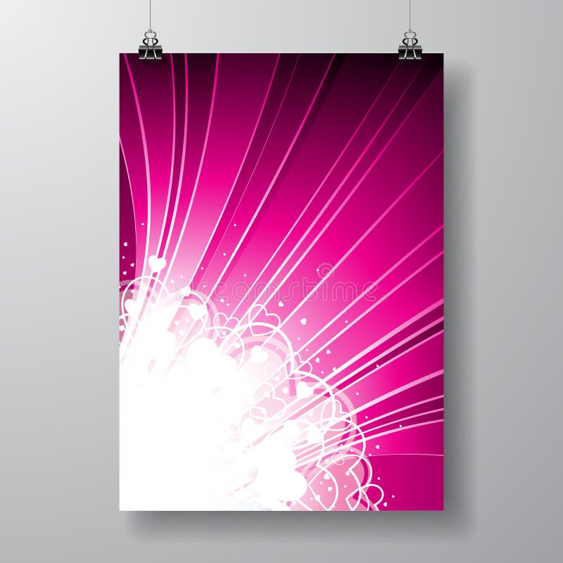 Illustration de jour de valentines de vecteur sur le fond violet illustration de vecteur Illustration de jour de valentines de vecteur sur le fond violet illustration de vecteur