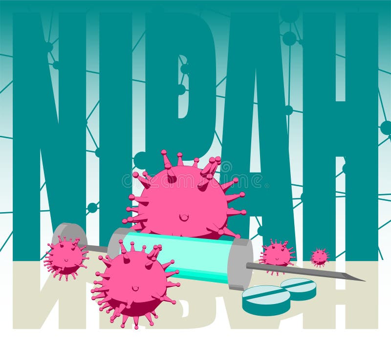 Illustration de la maladie de Nipah illustration stock Illustration de la maladie de Nipah illustration stock