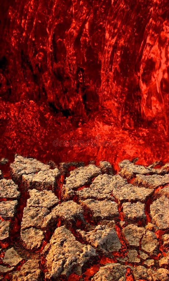 An illustration of lava of a fresh volcanic eruption. An illustration of lava of a fresh volcanic eruption