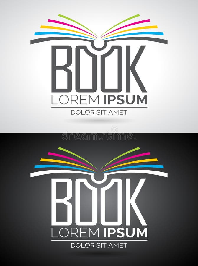 Illustration de logo de livre de vecteur