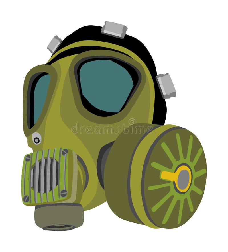 Illustration de masque de gaz d'isolement sur le fond blanc Bio équipement de risque contre la contamination d'air illustration stock Illustration de masque de gaz d'isolement sur le fond blanc Bio équipement de risque contre la contamination d'air illustration stock
