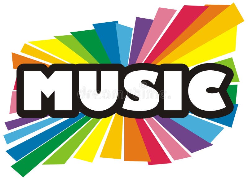 Stylized colorful illustration representing music. Stylized colorful illustration representing music