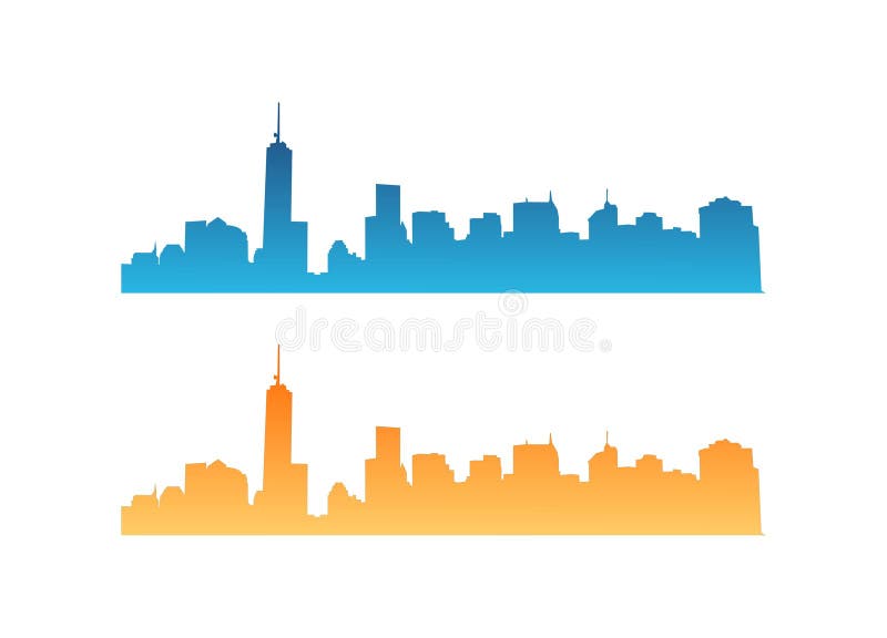 Illustration de panorama d'horizon de Skyscrapper de ville de vecteur illustration stock Illustration de panorama d'horizon de Skyscrapper de ville de vecteur illustration stock