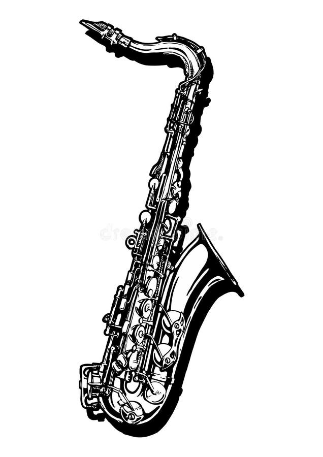 Saxophone Noir Et Blanc Stock Illustrations, Vecteurs, & Clipart (3,424 Stock Illustrations)