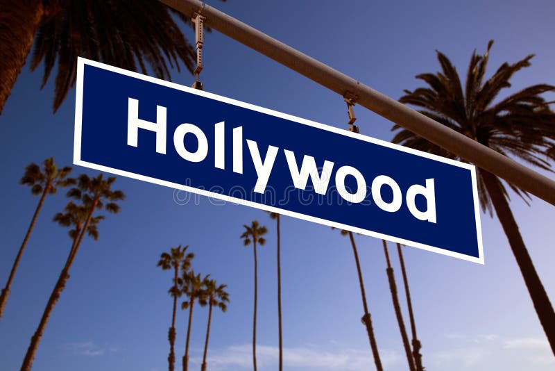 Illustration de signe de Hollywood au-dessus des palmiers de LA image stock Illustration de signe de Hollywood au-dessus des palmiers de LA image stock