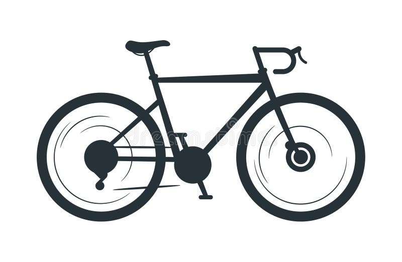 Illustration de silhouette de vecteur de bicyclette de route illustration libre de droits Illustration de silhouette de vecteur de bicyclette de route illustration libre de droits