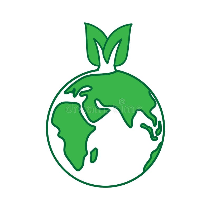 Illustration de vecteur de concept de jour de terre du monde Logo écologique avec l'eartn et les feuilles vertes illustration stock Illustration de vecteur de concept de jour de terre du monde Logo écologique avec l'eartn et les feuilles vertes illustration stock